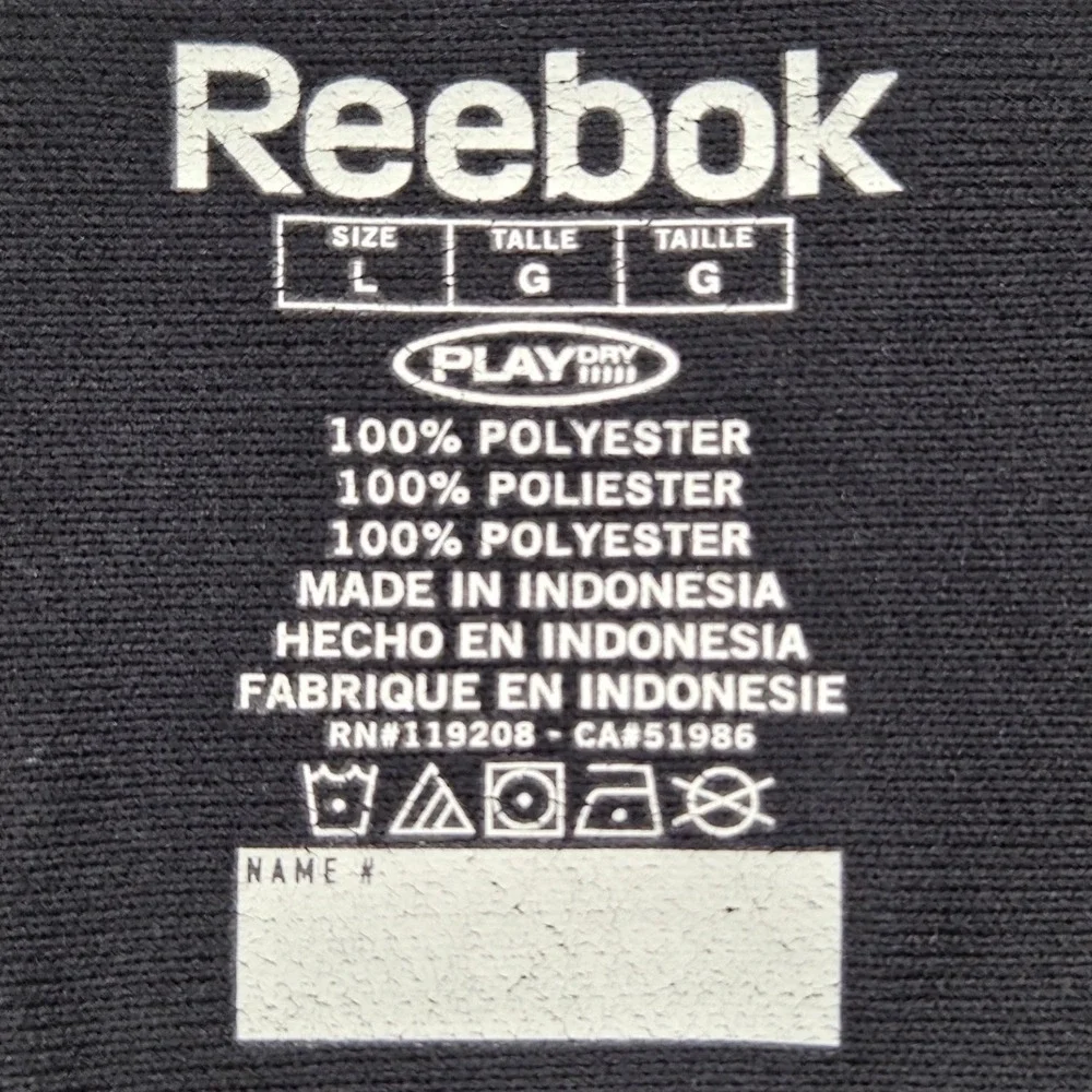 Reebok Play Dry‎ NFL Minnesota Vikings Polo Shirt NFL Football Black Mens Large